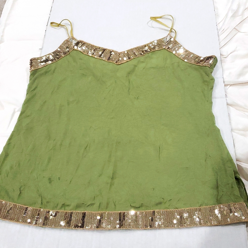 XL VTG vintage  cocomo gold sequin cami tank